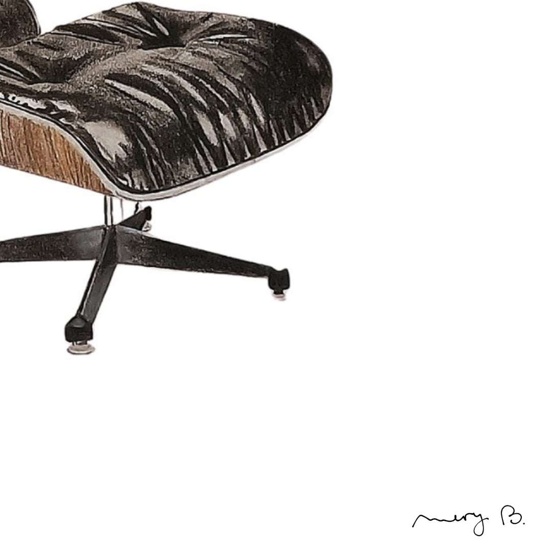 "Lounge chair & Ottoman", edición impresa de 50 